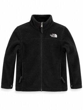 The North Face Girls S 7/8 Black Fleece Full Zip Jacket Outdoor